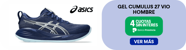 Asics Gel Cumulus 27 vio hombre 4 cuotas sin interés Banco Provincia ver más